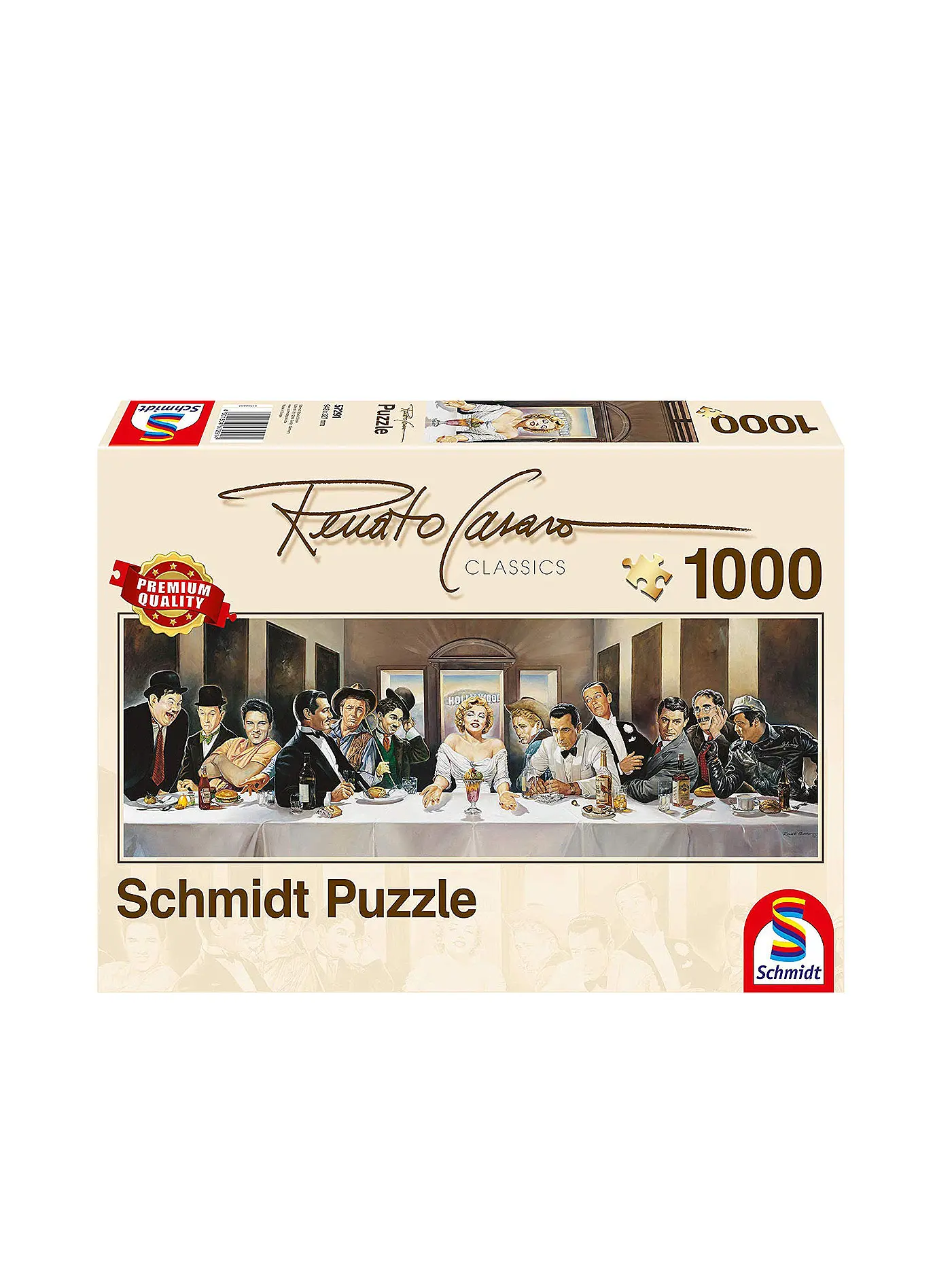 SCHMIDT-SPIELE | Puzzle - Renato Casaro - Dinner der Berühmtheiten (1000 Teile) | 